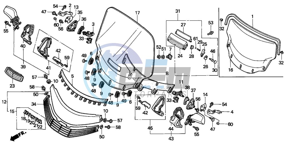 WIND SCREEN (GL1500SEP/SER)