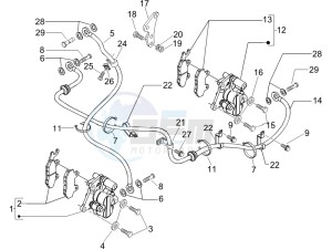 Carnaby 200 4t e3 drawing Brakes hose  - Calipers