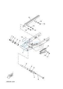 WR125R (22BB 22BB 22BB) drawing REAR ARM