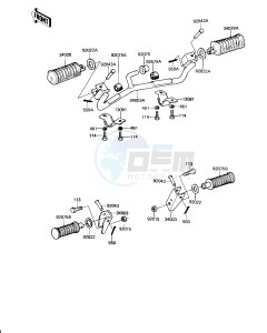 KZ 250 W [LTD BELT] (W1) [LTD BELT] drawing FOOTRESTS