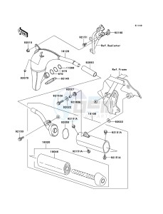 KX85 / KX85 II KX85A7F EU drawing Muffler(s)