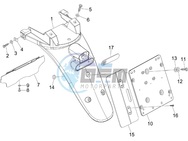 Rear cover - Splash guard