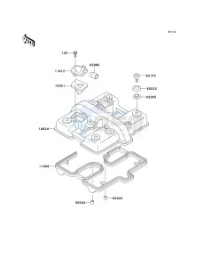 EX 500 D [NINJA 500R] (D6F-D9F) D6F drawing CYLINDER HEAD COVER