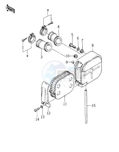 KZ 400 D (D) drawing AIR CLEANER -- 74 -75 KZ400_KZ400D- -