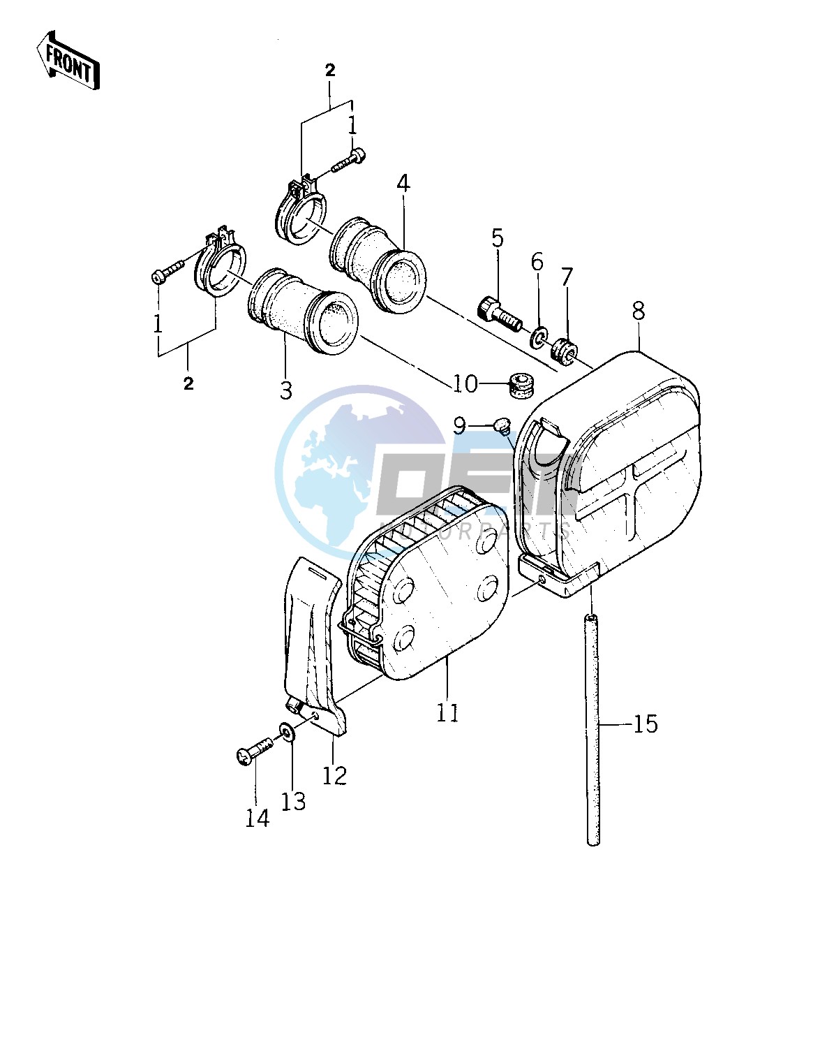 AIR CLEANER -- 74 -75 KZ400_KZ400D- -