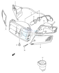 AE50 (E71) drawing HEADLAMP - FRONT TURN SIGNAL