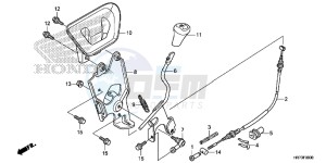 TRX420FA5G TRX420F Europe Direct - (ED) drawing SELECT LEVER