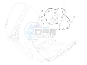 946 ARMANI 125 4T 3V ABS E3 (EMEA, APAC) drawing Front glove-box - Knee-guard panel