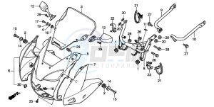 CB600F CB600F drawing COWL