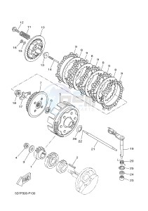 YZF-R125 YZF-R125A R125 (BR62 BR62 BR62 BR62) drawing CLUTCH