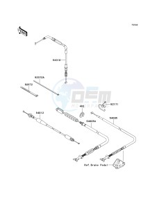 KVF 750 E [BRUTE FORCE 750 4X4I NRA OUTDOORS] (E8F-E9FA) E9FA drawing CABLES