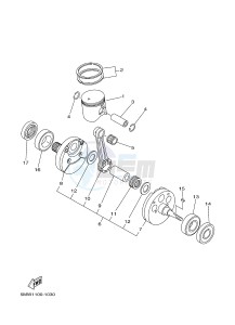 YZ250 (1SSD 1SSE 1SSF 1SSG 1SSG) drawing CRANKSHAFT & PISTON