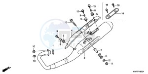 CBF125MD CBF125M UK - (E) drawing EXHAUST MUFFLER