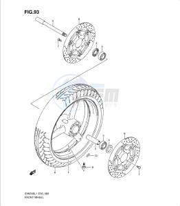 SV650/S drawing FRONT WHEEL (SV650SL1 E2)