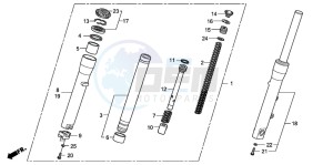 SH300R drawing FRONT FORK