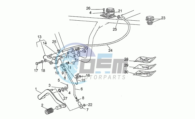 Rear master cylinder