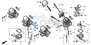 CB600F CB600F drawing CARBURETOR (COMPONENT PARTS) (2)