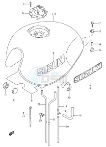 GSX750 (E4) drawing FUEL TANK