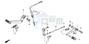 CBR600SE drawing BRAKE PEDAL/CHANGE PEDAL