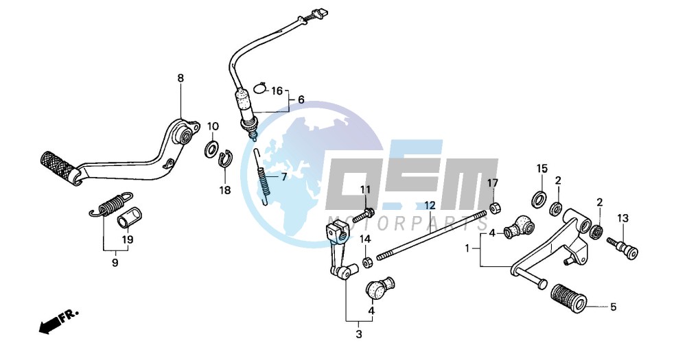 BRAKE PEDAL/CHANGE PEDAL