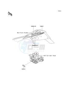 KSF 250 A [MOJAVE 250] (A10-A14) [MOJAVE 250] drawing DECALS-- KSF250-A13- -