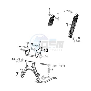 FIGHT FR drawing REAR SHOCK AND STAND