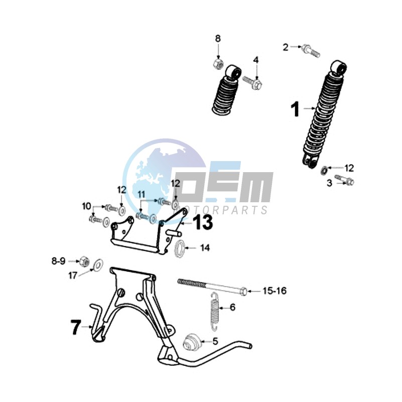 REAR SHOCK AND STAND