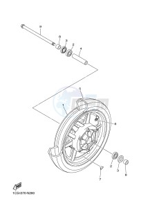 XVS1300A MIDNIGHT STAR (1CS4) drawing FRONT WHEEL