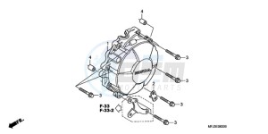 CBR600RA9 France - (F / ABS CMF) drawing GENERATOR COVER