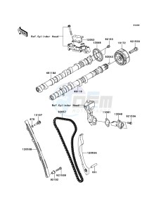 1400GTR ZG1400A8F FR GB XX (EU ME A(FRICA) drawing Camshaft(s)/Tensioner