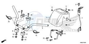 TRX250TEE FOURTRAX RECON ES Europe Direct - (ED) drawing HANDLE PIPE