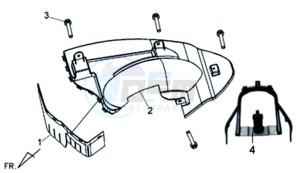 ALLO GT 25KMH 50 drawing INNER MUDGUARD