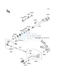 NINJA_ZX-6R ZX600RCF FR GB XX (EU ME A(FRICA) drawing Gear Change Mechanism