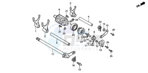 NSR125F drawing SHIFT DRUM/SHIFT FORK