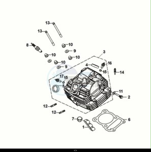 NH-X125 (ME12B2-EU) (E5) (M1) drawing CYLINDERHEAD - SPARKPLUG