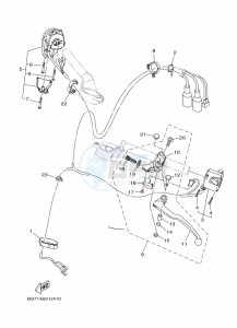 YZF320-A YZF-R3 (B7P1) drawing HANDLE SWITCH & LEVER