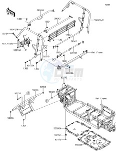 MULE PRO-DX KAF1000EHF EU drawing Guards/Cab Frame