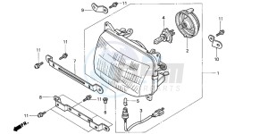 XL600V TRANSALP drawing HEADLIGHT (2) (XL600VR)