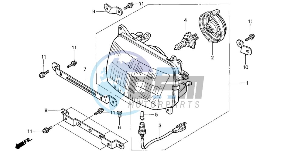 HEADLIGHT (2) (XL600VR)