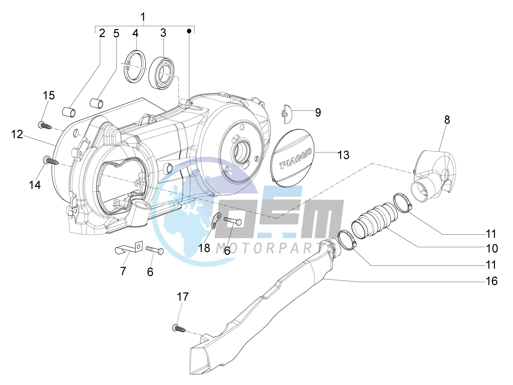 Crankcase cover - Crankcase cooling