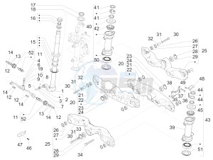 MP3 500 Sport Business ABS E3-E4 (NAFTA) drawing Fork/steering tube - Steering bearing unit