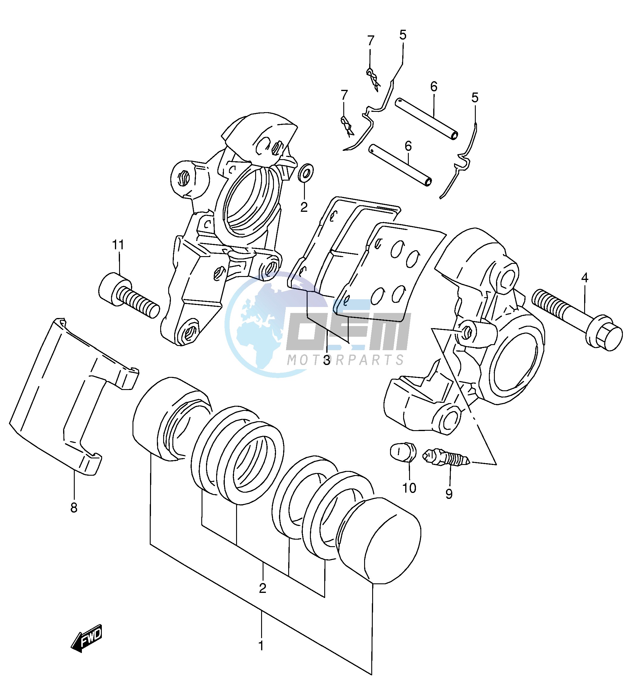 REAR CALIPER (MODEL W)