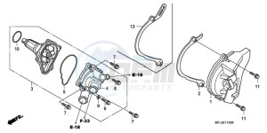 CBR1000RR9 UK - (E / MKH TRI) drawing WATER PUMP