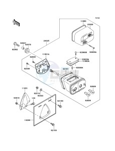 VN800 CLASSIC VN800B6F GB XX (EU ME A(FRICA) drawing Taillight(s)