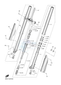 YZ450F (BR92) drawing FRONT FORK