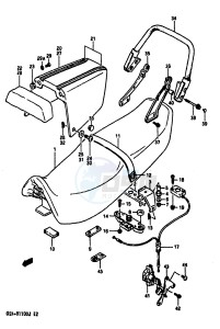 GSX-R1100 (G-H-J) drawing SEAT (MODEL G H)