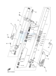 YZ250F (1SM1 1SM2 1SM3 1SM4) drawing FRONT FORK