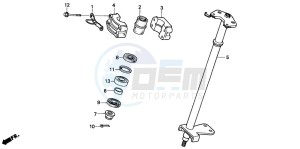 TRX300EX FOURTRAX 300 EX drawing STEERING SHAFT