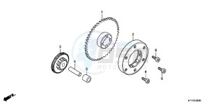 CBR125RSC drawing STARTING CLUTCH