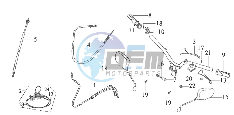 HANDLEBAR / HANDLEBAR COVER / DASHBOARD